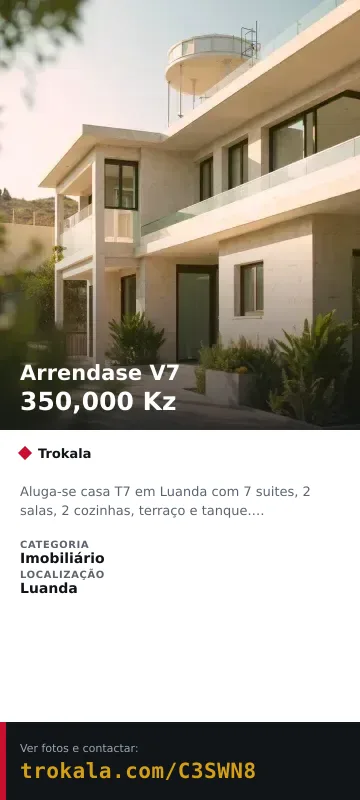 Cartão do anúncio: Arrendase V7