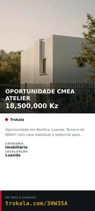 Cartão do anúncio: OPORTUNIDADE CMEA ATELIER