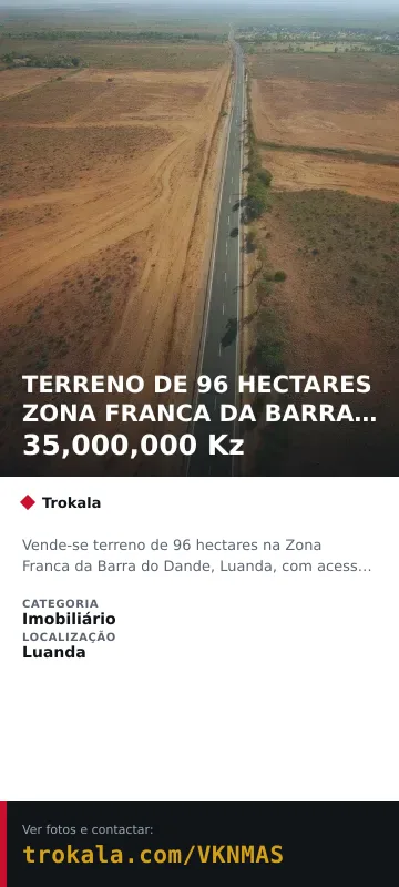 Cartão do anúncio: TERRENO DE 96 HECTARES ZONA FRANCA DA BARRA DO