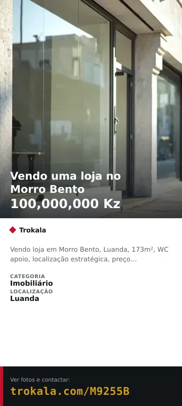 Cartão do anúncio: Vendo uma loja no Morro Bento