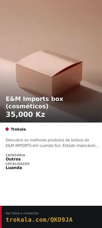 Cartão do anúncio: E&M Imports box (cosméticos)