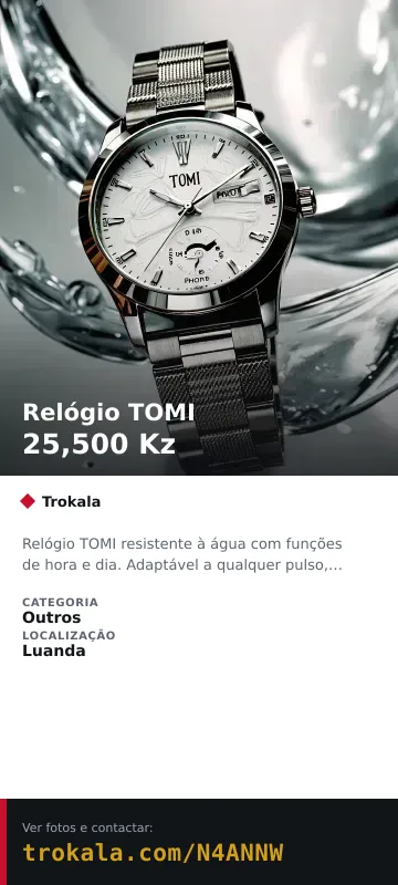 Cartão do anúncio: Relógio TOMI