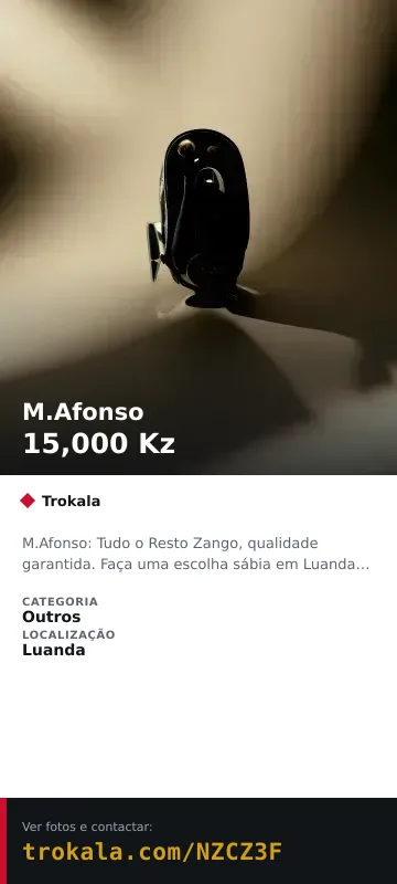 Cartão do anúncio: M.Afonso