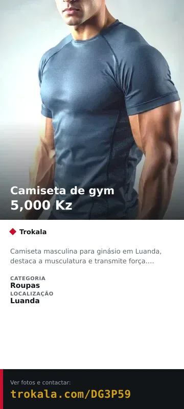Cartão do anúncio: Camiseta de gym