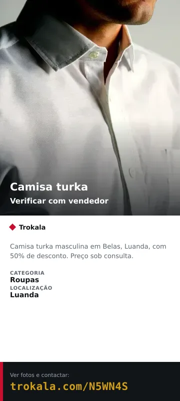 Cartão do anúncio: Camisa turka