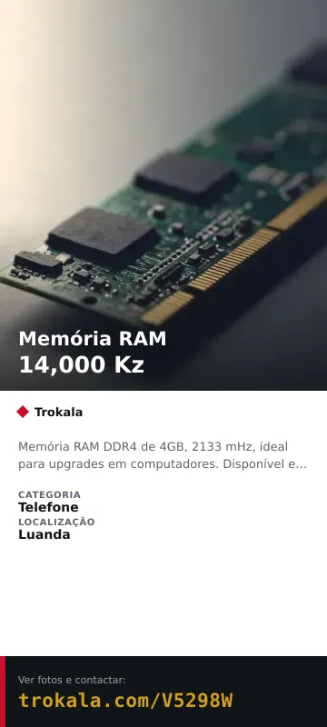 Cartão do anúncio: Memória RAM