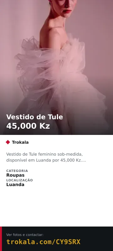 Cartão do anúncio: Vestido de Tule