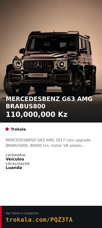 Cartão do anúncio: MERCEDESBENZ G63 AMG BRABUS800