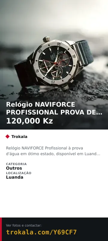 Cartão do anúncio: Relógio NAVIFORCE PROFISSIONAL PROVA DE AGUA